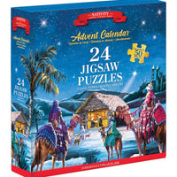 Nativity Advent Calendar - 24 Set of 50 Piece Mini Jigsaw Puzzles Eurographics