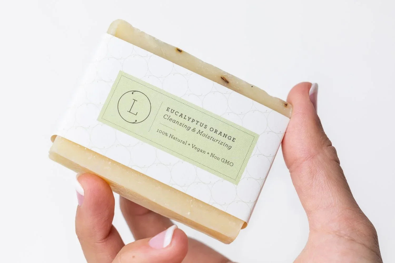 2x Eucalyptus Natural Handmade Soap Bar, Fresh Cold Process Soap - BIG FRENCHIES