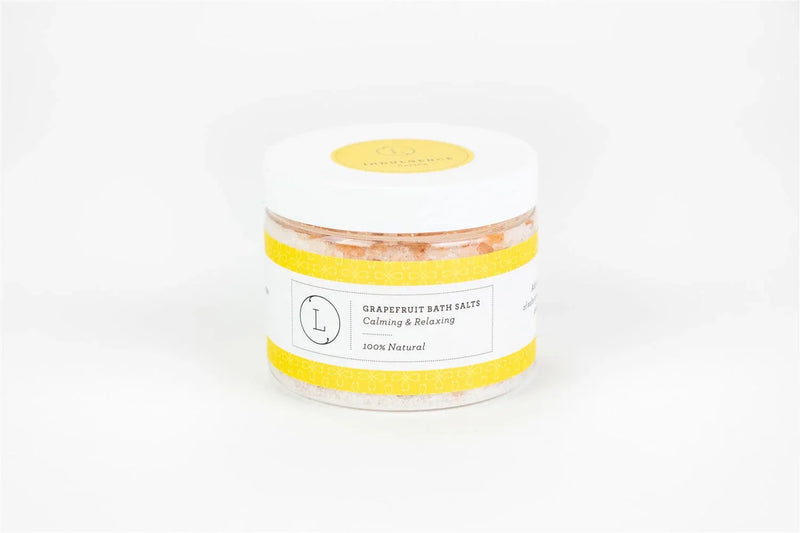 Grapefruit Natural Bath Salt Soak with Dead sea, Epsom and Himalayan salts - BIG FRENCHIES