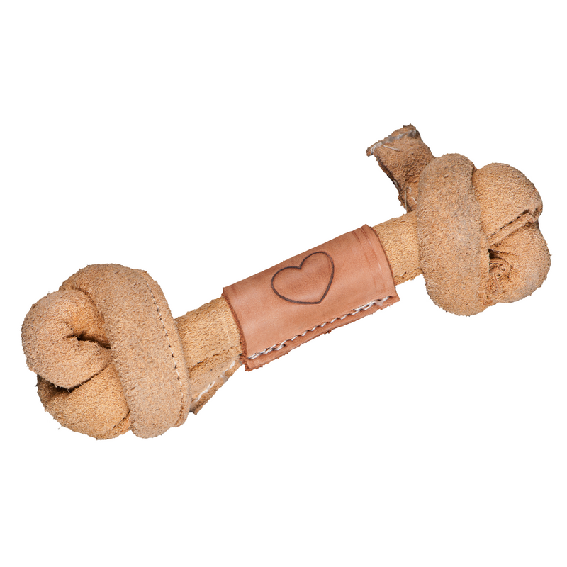 Huggle-Hide® Natural Leather Bone Dog Toy, 3 Pack - BIG FRENCHIES