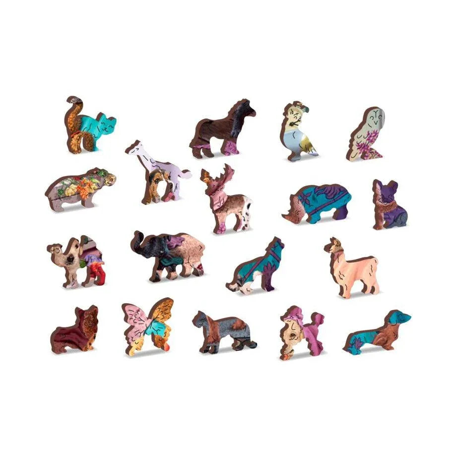 Naughty Puppies 505 Piece Wood Jigsaw Puzzle Wooden City - BIG FRENCHIES