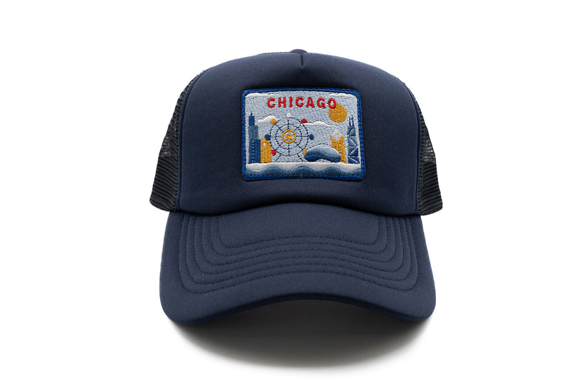 Chicago Postcard Trucker Hat - BIG FRENCHIES