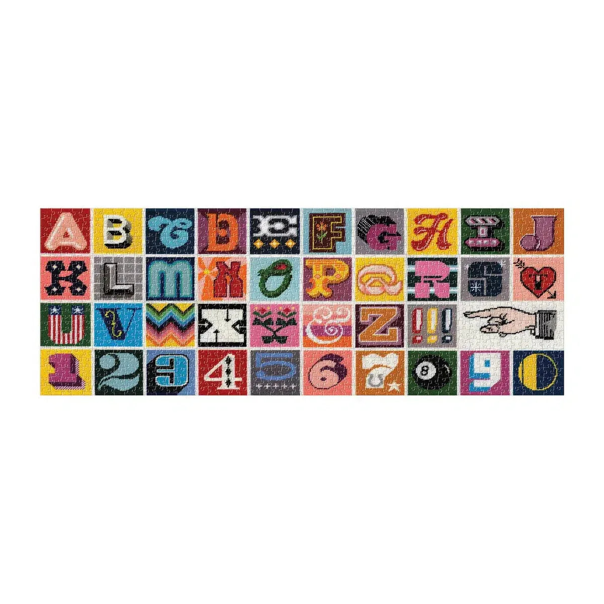 Needlepoint A to Z 1000 Piece Panoramic Jigsaw Puzzle Galison - BIG FRENCHIES