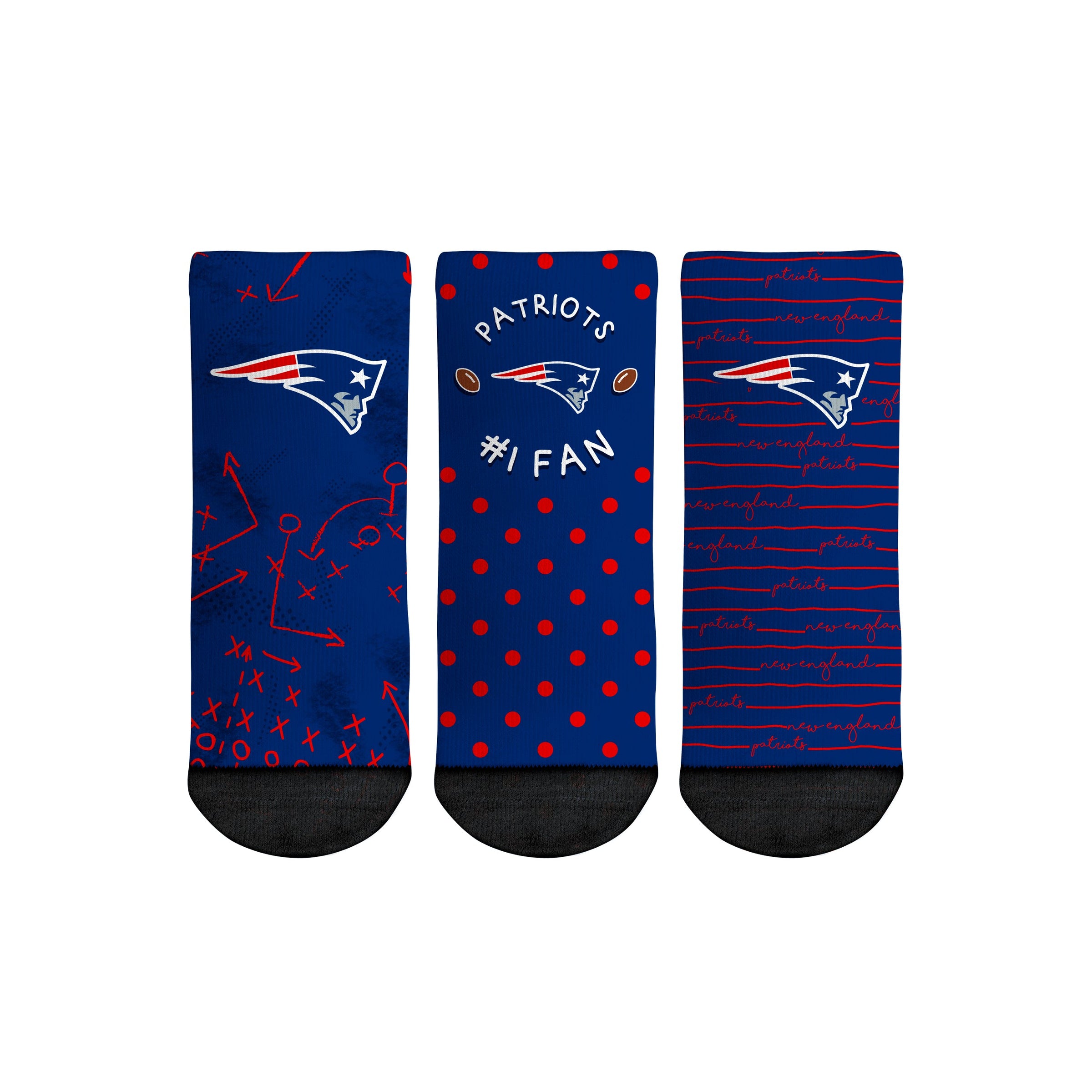 New England Patriots - Number 1 Fan 3-Pack (Toddler)