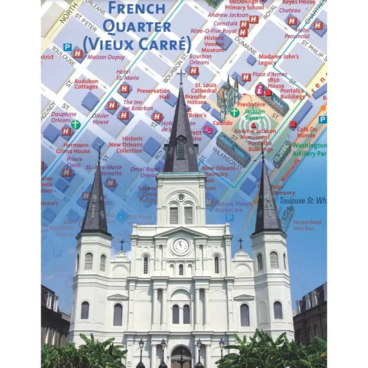 New Orleans City Map 100 Piece Mini Jigsaw Puzzle NYPC - BIG FRENCHIES