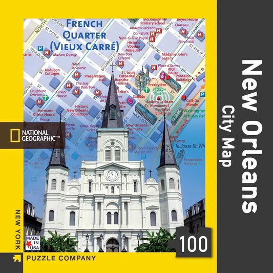 New Orleans City Map 100 Piece Mini Jigsaw Puzzle NYPC - BIG FRENCHIES