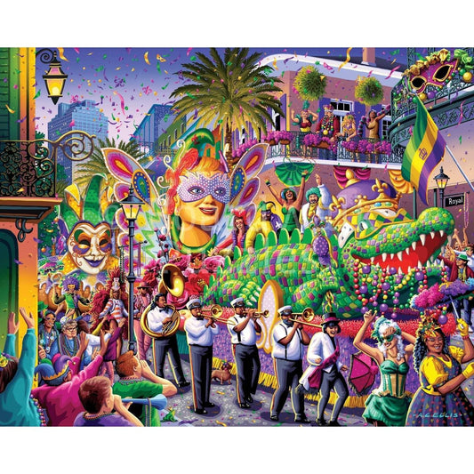 New Orleans Mardi Gras 210 Piece Jigsaw Puzzle Boardwalk - BIG FRENCHIES