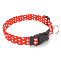 Personalized New Red Polka Dot Dog Collar