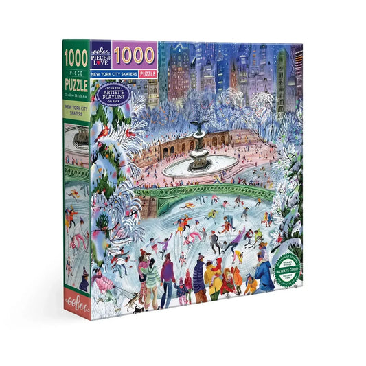 New York City Skaters 1000 Piece Jigsaw Puzzle eeBoo - BIG FRENCHIES