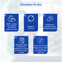 Fish Mox 500mg Capsules for Aquarium Fish – 100 Count – Water Care Support