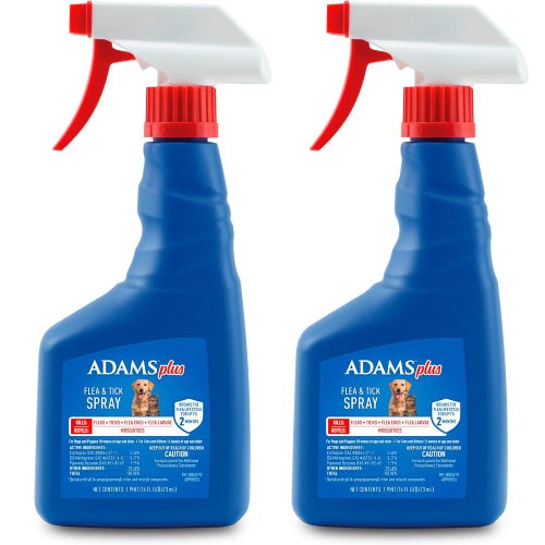 Adams Plus Pet Fleas & Ticks Spray for Cats and Dogs 16 oz. 2-Pack