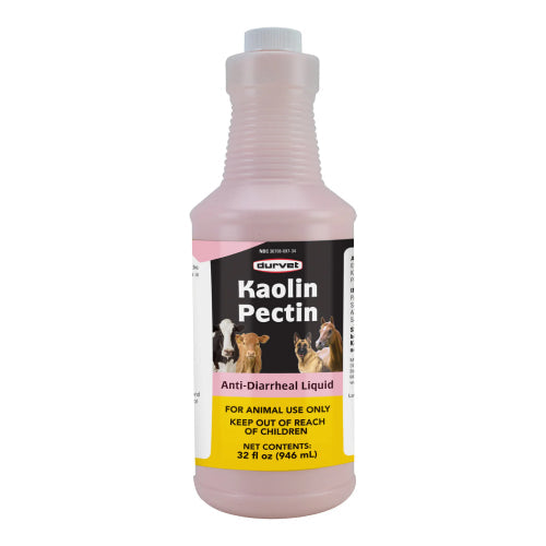 Durvet Kaolin Pectin Suspension Anti-Diarrhea for Dogs Cats Horses & Cattle 32 oz.