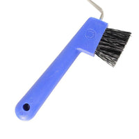 Rubber Horse Hoof Pick & Stiff Brush Grooming Tool Red or Blue