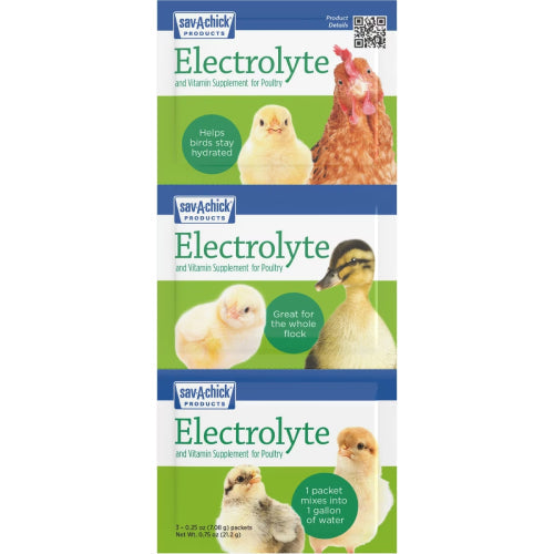 Sav-A-Chick Poultry Vitamins Electrolytes Bird Supplement Stress Relief 9PCK