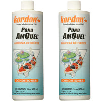 Kordon Pond Amquel Liquid 16oz - Complete Water Detoxifier for Fresh & Saltwater Aquariums 2-Pack