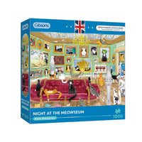 Night at the Meowseum 1000 Piece Jigsaw Puzzle Gibsons
