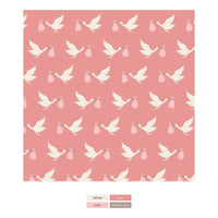 Print Convertible Sleeper with Zipper in Blush Stork