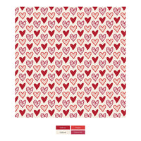 Print Convertible Sleeper with Zipper in Natural Heart Doodles