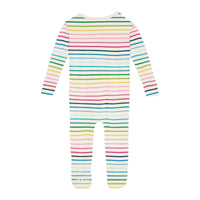 Print Convertible Sleeper with Zipper in Happy Stripe