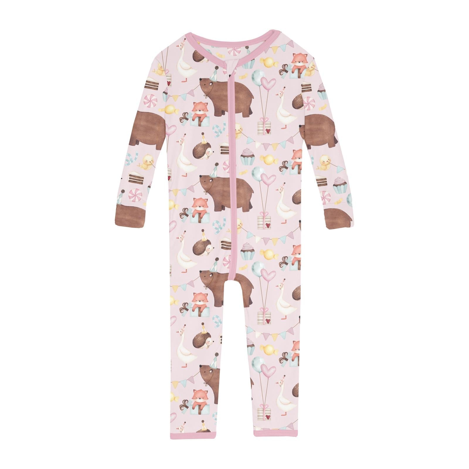 Print Convertible Sleeper with Zipper in Shrinking Violet Forest Party