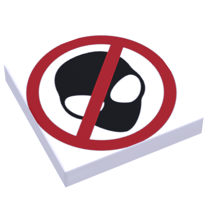 No Aliens Sign (2x2 Tile) made using LEGO parts – BIG FRENCHIES