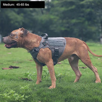 No-Pull Tactical Dog Harness with Handle & MOLLE Vest Adjustable