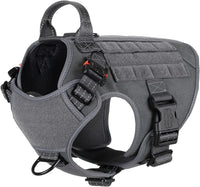 No-Pull Tactical Dog Harness with Handle & MOLLE Vest Adjustable