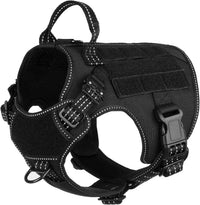 No-Pull Tactical Dog Harness with Handle & MOLLE Vest Adjustable