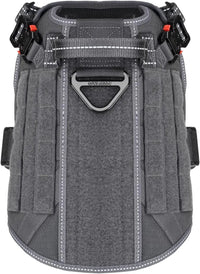 No-Pull Tactical Dog Harness with Handle & MOLLE Vest Adjustable