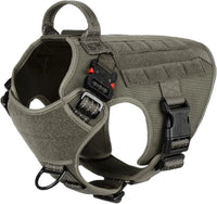 No-Pull Tactical Dog Harness with Handle & MOLLE Vest Adjustable