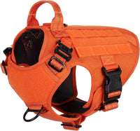 No-Pull Tactical Dog Harness with Handle & MOLLE Vest Adjustable