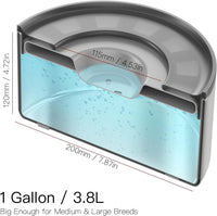 No Spill Dog Water Bowl 1 Gallon Stainless Steel Slow Feeder Non Slip