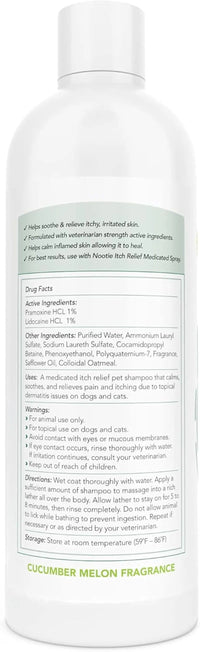 Nootie Dog Cat Shampoo Anti Itch Oatmeal Lidocaine Hot Spot Relief
