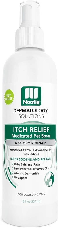 Nootie Medicated Anti-Itch Spray Dogs Cats 1% Pramoxine 1% Lidocaine 8oz