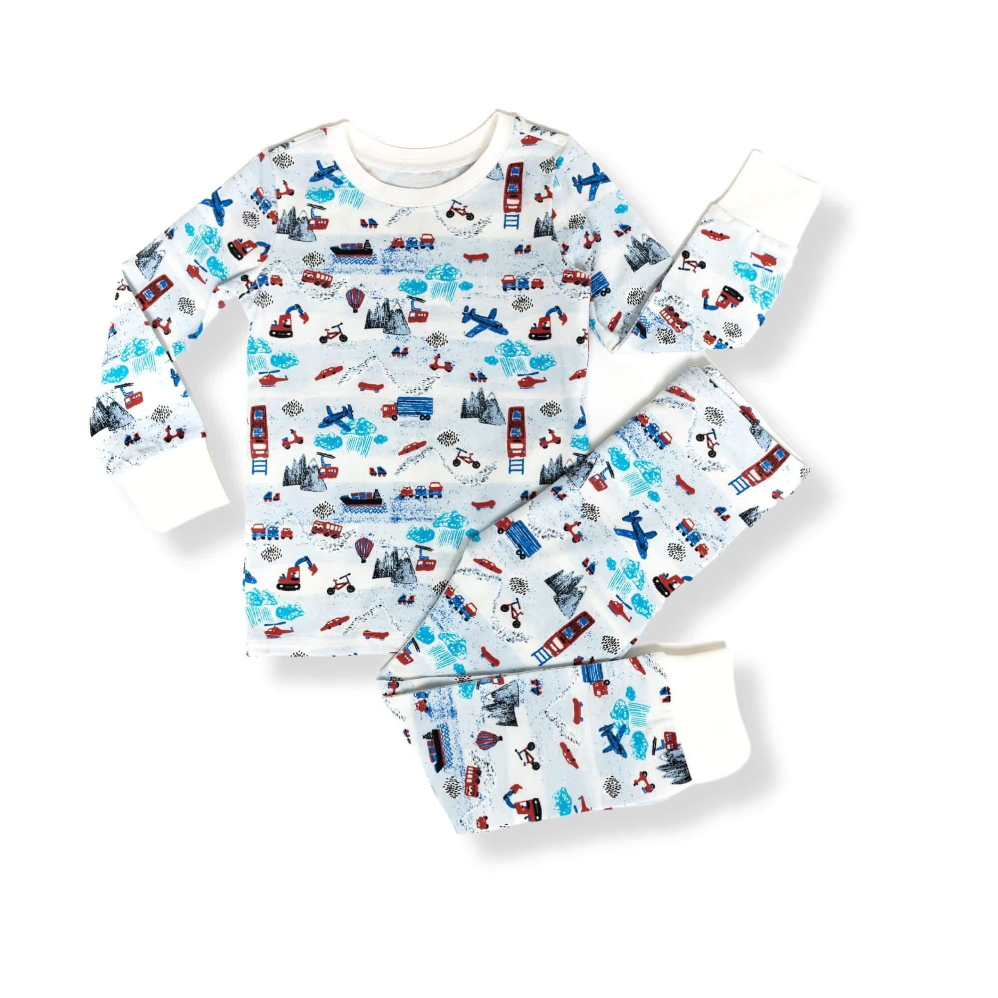 Organic Kids Pajamas - Transportation - BIG FRENCHIES