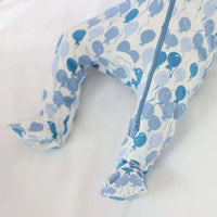 Organic Footie - Blue Balloons - BIG FRENCHIES