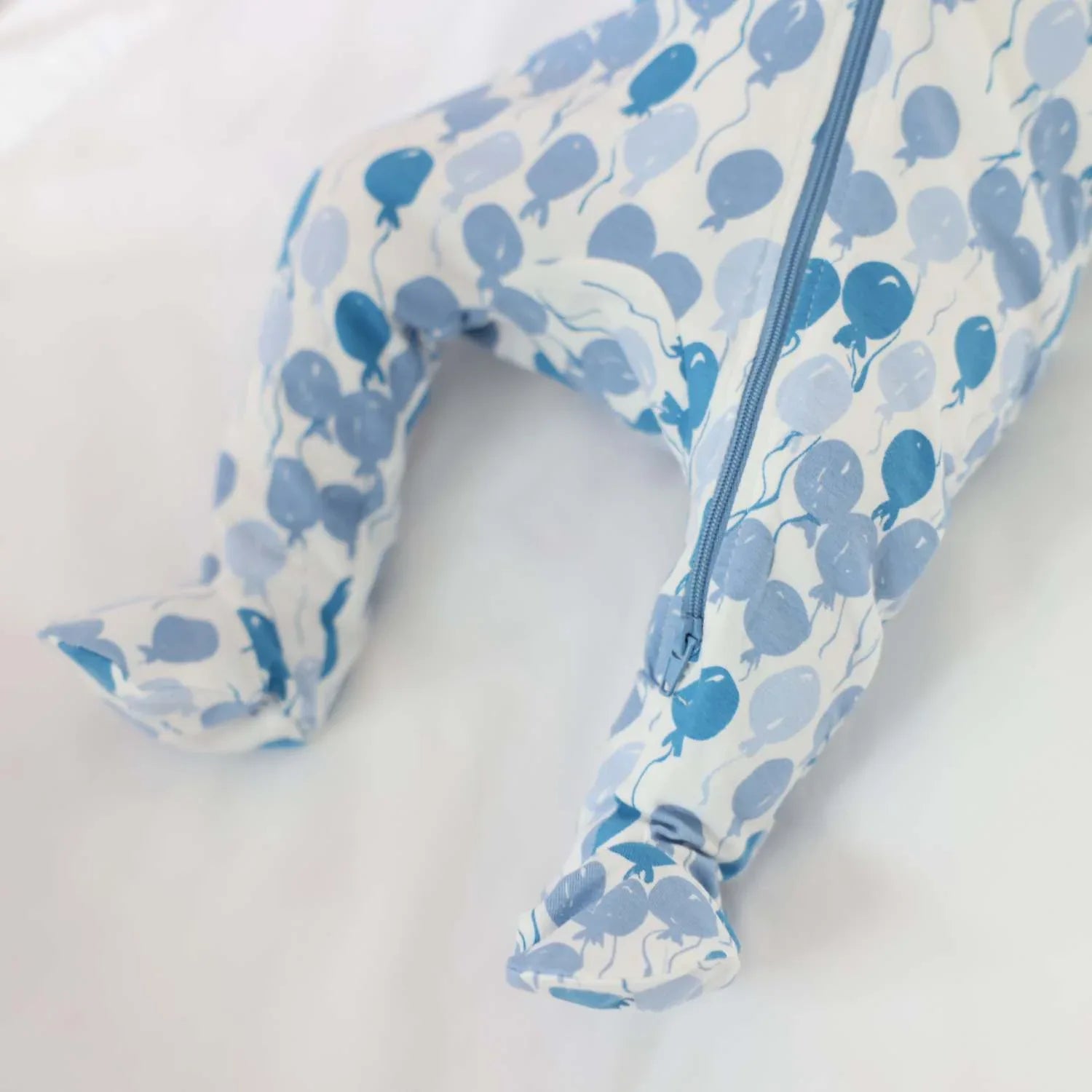 Organic Footie - Blue Balloons - BIG FRENCHIES