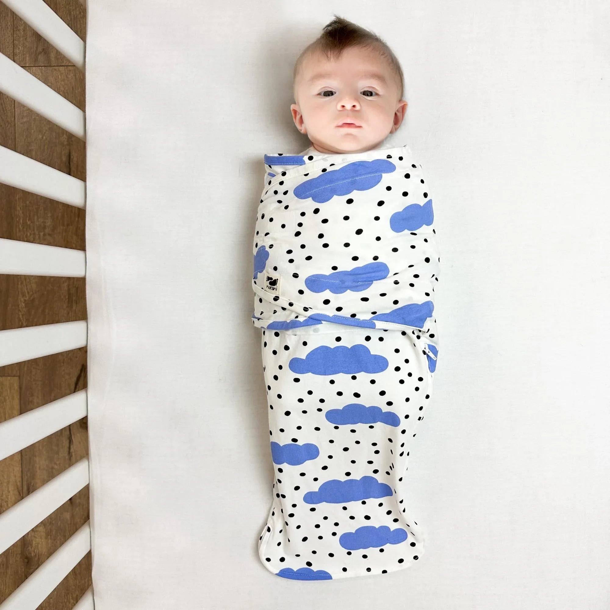 Snugababe Swaddle™ Sleep Pod - Blue Clouds - BIG FRENCHIES