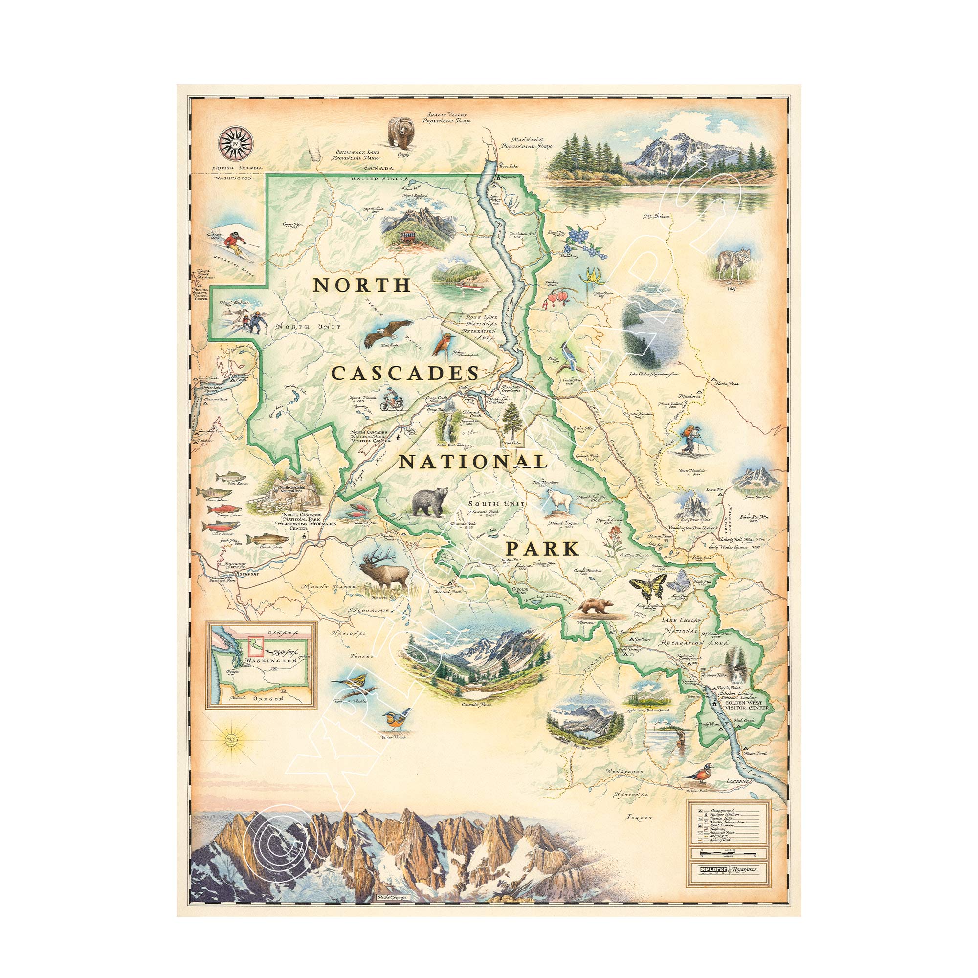 North Cascades 1000 Piece Jigsaw Puzzle Xplorer Maps