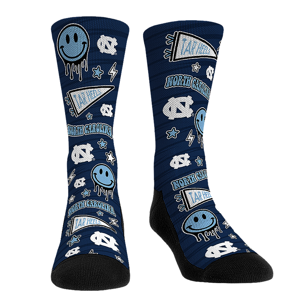 North Carolina Tar Heels - Smiley Stickers