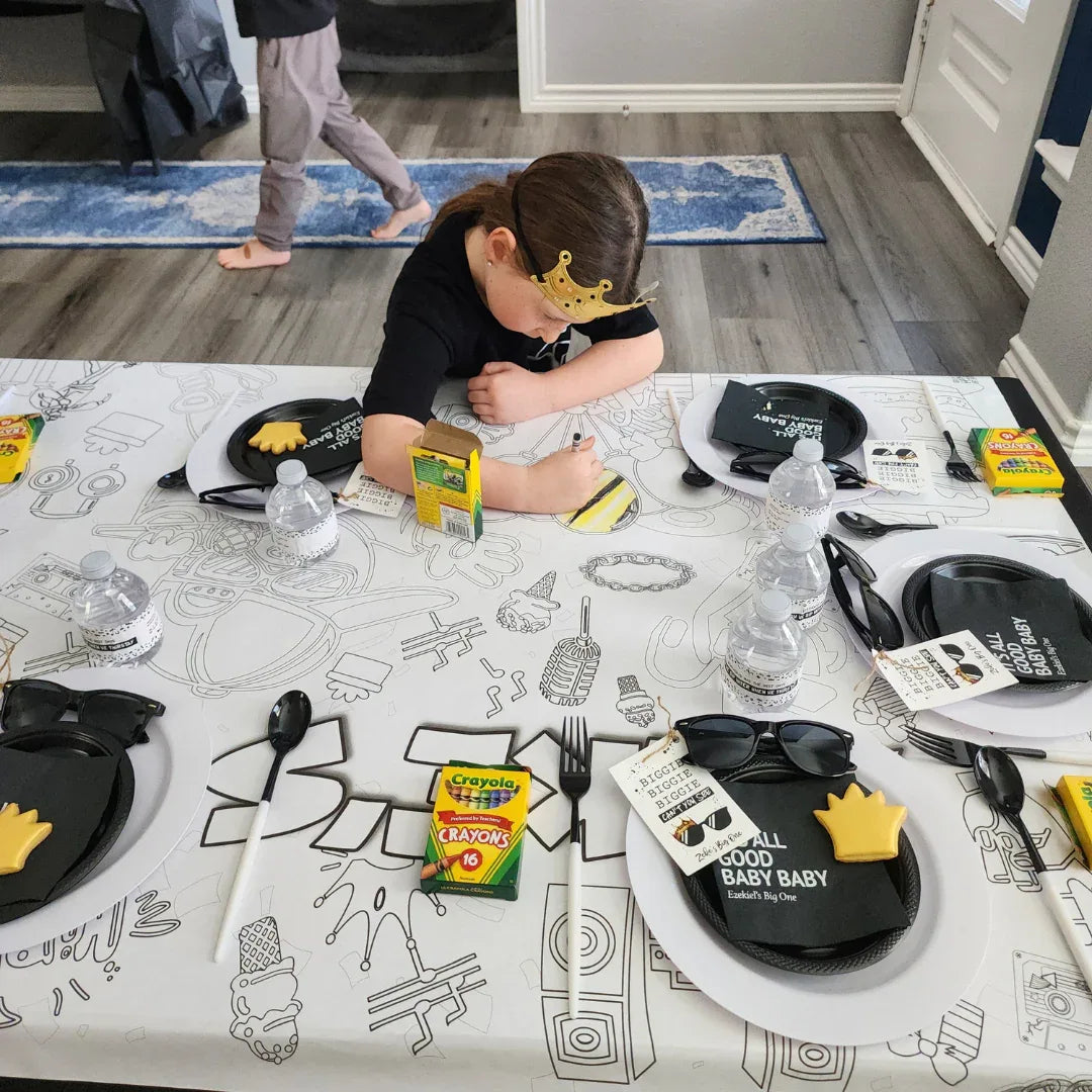 Hip Hop Party Coloring Tablecloth - BIG FRENCHIES