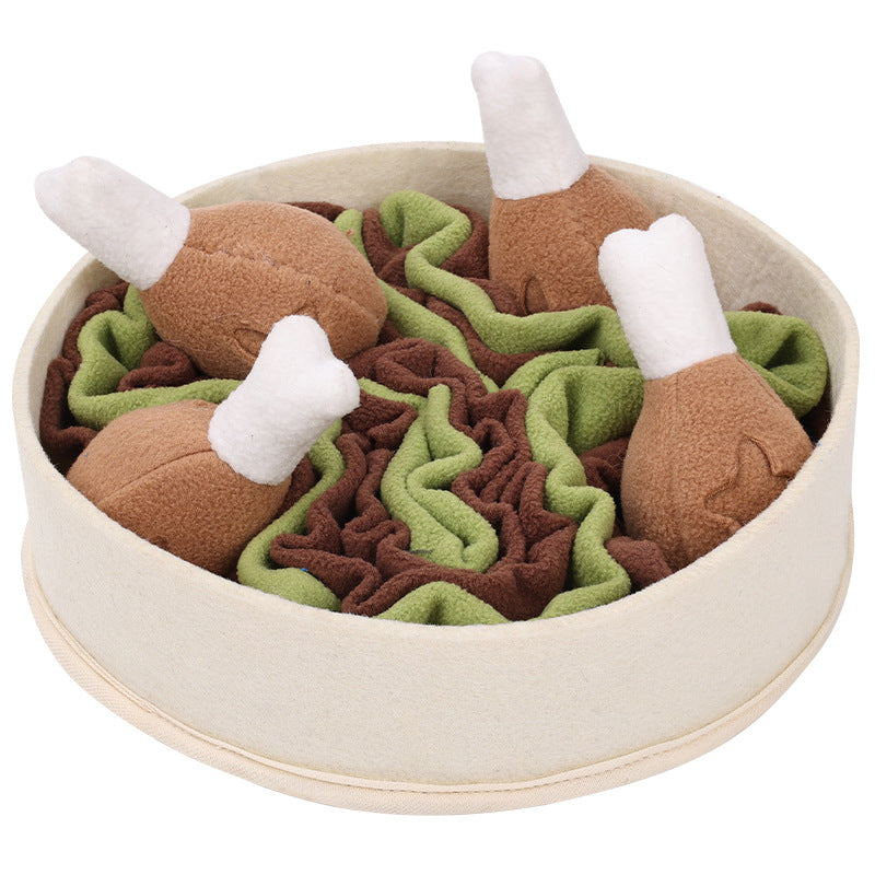 Dog toy a bowl of chicken leg-Pet Toys-BIG FRENCHIES-Jane's Pet Boutique