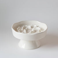 Ceramic Elevated Slow Feeder Bowl