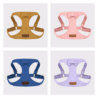 Pet Harness & Leash Set – Soft Suede Bow Design, 4 Colors