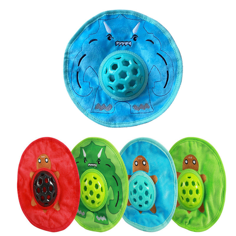 Dog Toy Crinkle & Squeaky Monster Disc(3 colors)-Pet Toys-BIG FRENCHIES-Jane's Pet Boutique
