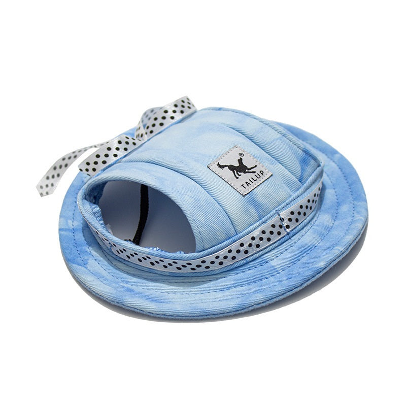 Colorful Mesh Breathable Pet Sun Hat with Ear Holes