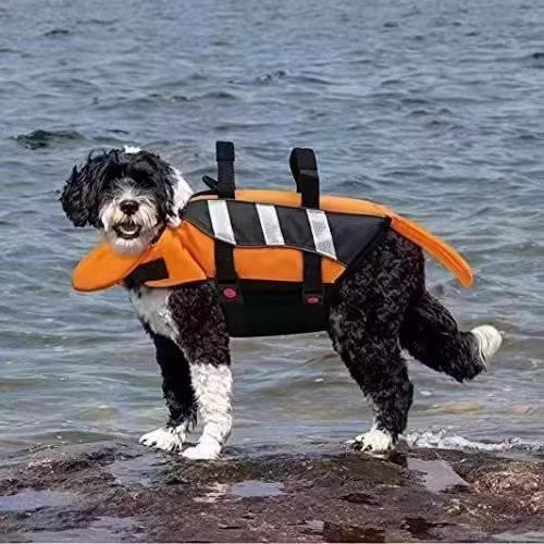 Dog Life Jacket with Rescue Handle & Reflective Strips-Pet Apparel-BIG FRENCHIES-Jane's Pet Boutique