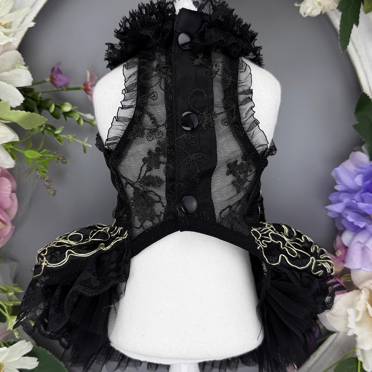 Handmade Princess Puppy Outfit Lace Tutu