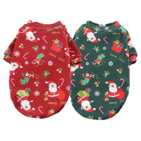 Dog & Cat Christmas Pullover • Warm Fleece, Santa Print