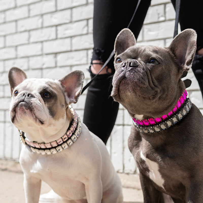 Dog Collars Luxury Rhinestone-Pet Collars & Leashes-BIG FRENCHIES-Jane's Pet Boutique